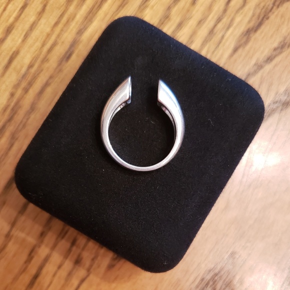 Diamonique Interchangable Simulated Cat's Eye Ring - Picture 6 of 6
